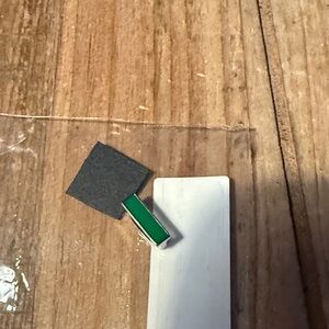 Green color bar set in silver keep collective charm